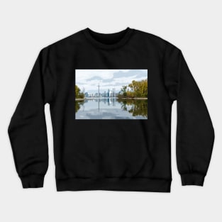 Toronto City View from the Island by Lake Ontario Crewneck Sweatshirt